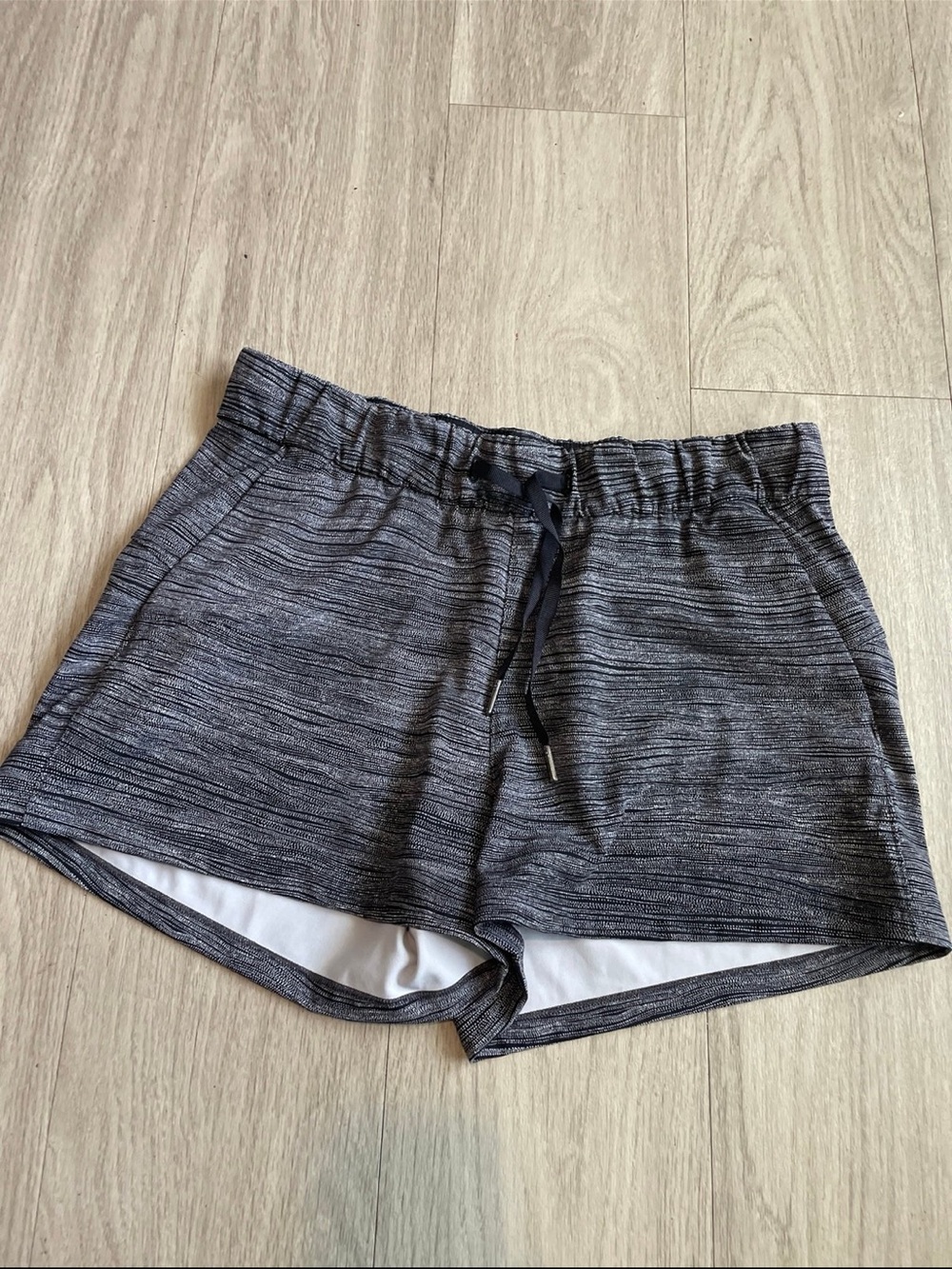 lululemon athletica Women's Heather Charcoal Athletic Drawstring Shorts